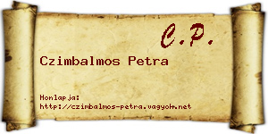 Czimbalmos Petra névjegykártya