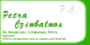 petra czimbalmos business card